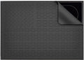 AWINNER Silicone Electric Stove Cover Mat,Ceramic Stove Heat Resistant Glass Cooktop Flat RV Range Stovetop top Protector,XL Dish Drying Mats for Kitchen Stars Stripes Design (Silicone Black, 28"x20")