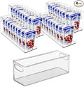 mDesign Small Plastic Nursery Storage Container Bins with Handles for Organization in Cabinet, Closet or Cubby Shelves - Organizer for Baby Food, Bibs, Formula - Ligne Collection - 4 Pack - Clear