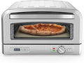 Cuisinart Indoor Pizza Oven, Bakes 12" Pizzas in Minutes, Countertop Electric Pizza Oven Heats up to 700°F, Large Viewing Window, Interior Light, Includes 12.5" Pizza Stone, CPZ-120, Stainless Steel