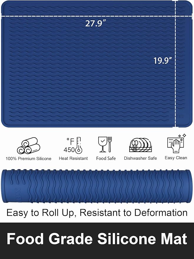 XiFEO Stove Top Covers for Electric Stove, Food Grade Heavy Duty Silicone Glass Stove Top Cover Protector, Induction Cooktop Protector, Heat Resistant Range Ceramic Stove Top Covers Mat, Oven Cover