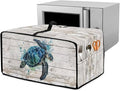 Air Fryer Toaster Oven Cover with Side Pockets, Protective Electrical Appliance Cover Kitchen Countertop Accessories and Decor, L, Watercolor Sea Turtle Wood Grain