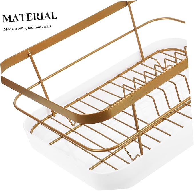 OUNONA 1set Large Capacity Kitchen Dish Rack Over Sink Drying Stand Counter Dish Organizer Drying Rack Cutlery Holder