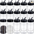 Mimorou 30 Pack 10.1 oz Plastic Spice Jars with Shaker Lids Clear Seasoning Containers Bottles for Kitchen Storing Spice Herbs Seasoning Powders