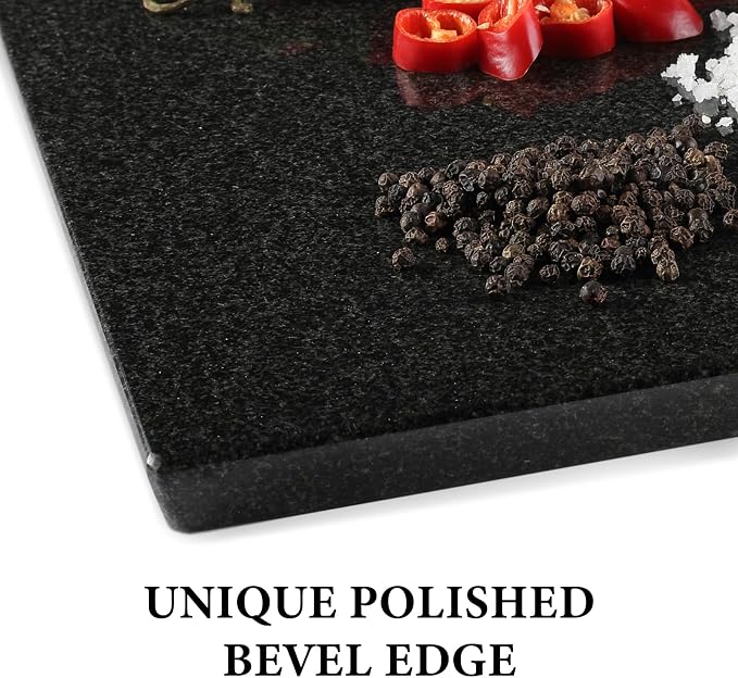 Koville African Natural Granite Cutting Board for Kitchen, 16x12inch Large Hand Crafted Stone Cutting Board for Cheese, Charcuterie, Pastry Board - Wedding Gift, House Warming Gift