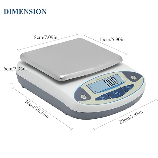 Bonvoisin Lab Scale 500gx0.01g High Precision Electronic Analytical Balance 0.01g Accuracy Laboratory Lab Precision Scale Digital Kitchen Balance Scale Jewelry Scale Scientific Scale (500g, 0.01g)