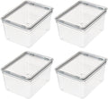 iDesign Small Food Storage Bin with Airtight Lid for Kitchen or Pantry Storage - Set of 4 - Clear