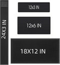 WANGCHAO Bar Mats Set of 4 Nonslip Flexible Rubber Black Bar Service Spill Mat Barber Mats Dish Drying Mat (24" x 3"+18" x 12"+12" x 3"+12" x 6")