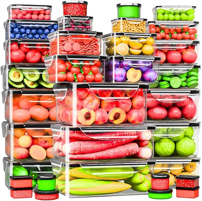 RockBerry 66 Pcs Food Storage Containers with Lids Airtight