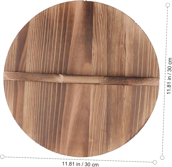 1Pc Wooden Pot Lid for Household Use Cooking Pot Cover for Kitchen Splicing Design for Enhanced Protection for Frying Pans and Cooking Pots