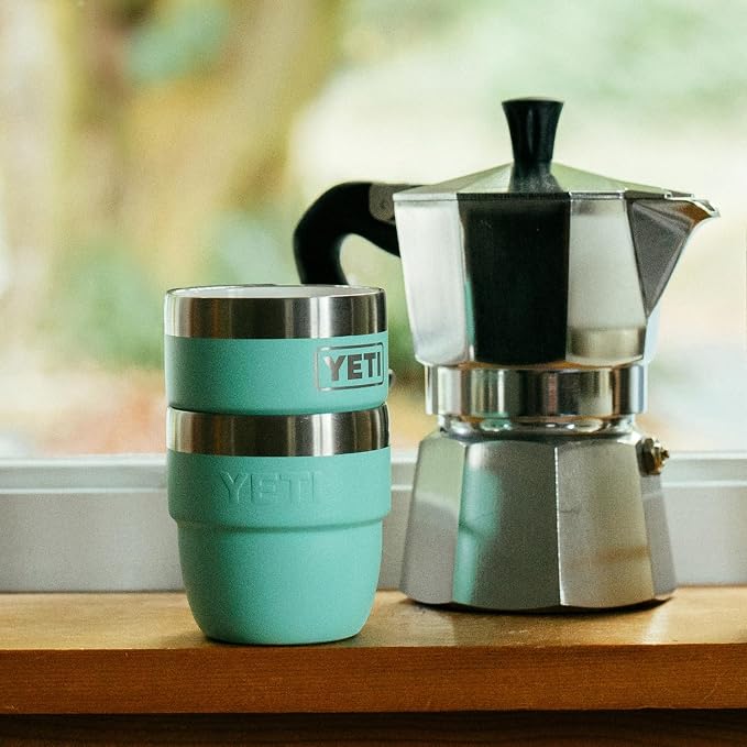 YETI Rambler 4 oz Stackable Cup, Stainless Steel, Vacuum Insulated Espresso/Coffee Cup, 2 Pack