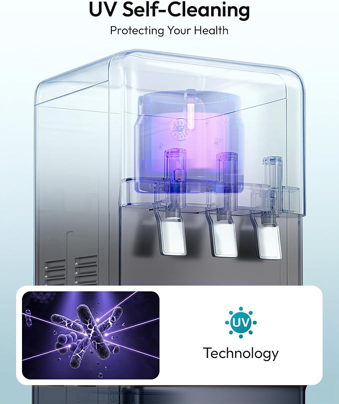 Euhomy Bottleless Water Cooler 3 Temperature Settings Hot Cold & Room WaterWater Dispenser