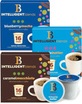 Intelligent Blends Blueberry Mocha, Brownie Batter & Caramel Macchiato Flavored Coffee Pods Variety Pack, 48 ct, Medium Roast Single Serve Pods – 100% Arabica Coffee, Compatible with Keurig K Cups Maker