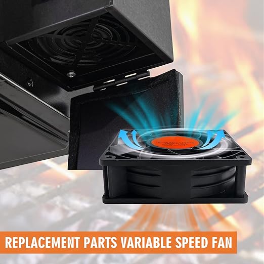 Upgraded 2-Pack Temp Meat Probe & Precision Control Fan Replacement Replacement for Char-Griller, with Probe Grommets and Probe Clip