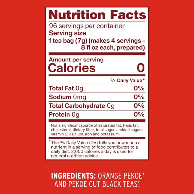 Luzianne Unsweetened Iced Tea Bags, Family Size, 24ct Box (Pack of 1)