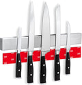CUCINO Magnetic Knife Holder for Wall 16" - No Drilling incl. Self Adhesive Tape - Extra strong Magnet - Awarded Strip - Made of Stainless Steel