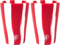 Silipint 1.5oz Silicone Shot Glasses – Pack of 2 Unbreakable, BPA-Free, Non-Toxic, Dishwasher & Freezer Safe Cup – Colored Shot Glasses for Cold Beverages, Cocktails, Travel, Party (Peppermint Stripe)