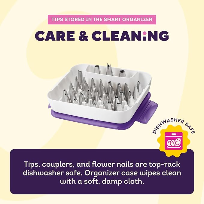Wilton Master Cake Decorating Piping Tips Set - Decorating Supplies for Cakes & Cupcakes - Comes with Carrying Case - Includes Star, Leaf, Zigzag Tips & More - 55-Piece Set