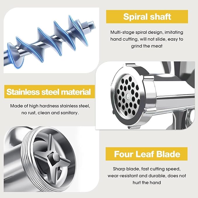 Meat Grinder Manual Mincer - Manual Meat Grinder Sausage Maker Table Mount Pork Mincer Sausage Stuffer Funnel Make Homemade Burger Patties Hand Operated Kitchen Tool-d1