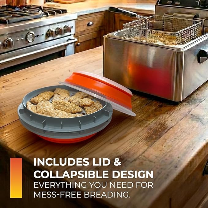 CanCooker Batter Bowl XL: Collapsible, Mess-Free, Dishwasher and Microwave Safe, Chemical-Free in Vibrant Orange - 12 Pack