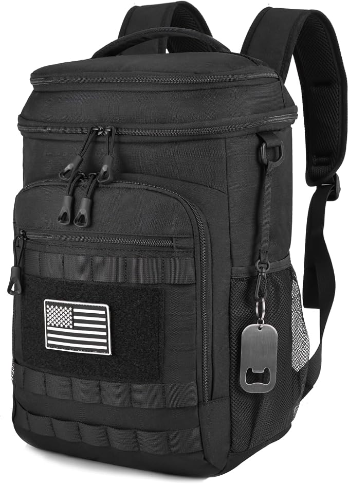 HILOMON Tactical Cooler Backpack, Insulated Leak Proof Dual Compartment Cooler Bag with MOLLE System