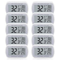 AEVETE 10 Pack Waterproof Digital Refrigerator Thermometer Large LCD, Freezer Room Thermometer with Magnetic Back, No Frills Easy to Read