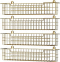 Spice Rack, 4-Pack Seasoning Organizer Wall Mount for Kitchen Storage Organization, Spice Holder Shelf Saving Space for Cabinet, RV, Pantry, Gold