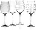 Mikasa Set of 4 Cheers Crystal White Wine Glasses, Silver