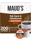 Maud's Decaf Dark Roast Coffee Pods, 200 ct, Decaffeinated Single Serve Pods – 100% Arabica Coffee, Compatible with Keurig K Cups Maker