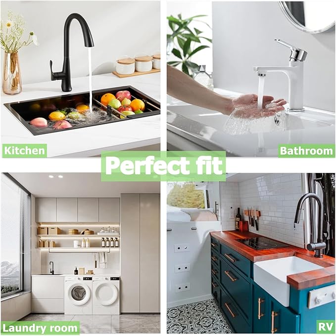 Sink Splash Guard, 2Pack Thickened Silicone Draining Mat for Kitchen Sink, Upgraded 14.5″+ 18″Faucet Mat, Bathroom Sink Mat, Soap Tray, Faucet Handle Drip Catcher Tray, Sink Sponge Holder