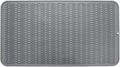 MicoYang Silicone Dish Drying Mat for Multiple Usage,Easy clean,Eco-friendly,Heat-resistant Silicone Mat for Kitchen Counter or Sink,Refrigerator or Drawer Liner Grey 4XL 32 inches x 18 inches
