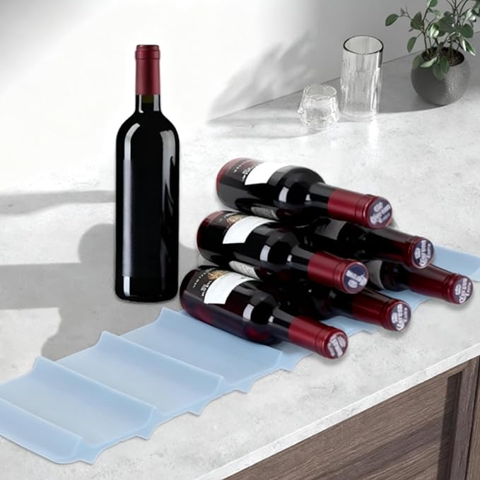 2-Pack Stackable Refrigerator Wine Rack Maximize Fridge Space with This Wine Bottle Holder; Organize Cans & Beverages Efficiently Using This Durable Fridge Organizer for a Clutter-Free Kitchen