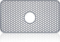 Silicone Sink Protectors for Kitchen - Non-Slip Heat Resistant Grid Mat for Farmhouse Porcelain Stainless Steel, Protects & Cushions Your Sink(Gray 1PCS, 26"x14" Center Drain)