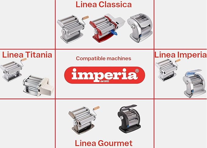 Imperia Mille Gnocchi Pasta Cutter Attachment- Heavy Duty Steel Construction- Machine Accessory cuts Fresh Homemade Gnocchi, Cavatelli & More- Made in Italy, Easy to Use Wooden Roller- Italian Gift