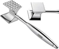 Heavy Duty Meat Tenderizer Tool, Stainless Steel Mallet & Kitchen Hammer Pounder, Mirror Polished Double Sided Tenderizing Mallet for Chicken, Steak & Beef - Dishwasher Safe