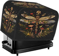 Animal Dragonfly Flower Toaster Cover 2 Slice Dust and Fingerprint Protection Toaster Bread Maker Covers Washable Kitchen Small Appliance Covers for Kitchen Accessories Decor Bakeware Women Gift
