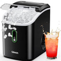 Silonn Nugget Ice Maker Countertop, Pellet Ice Machine with Self-Cleaning Function, Sonic Ice Maker Produces 36lbs of Chewable Ice in 24 Hours, Ideal for Home Kitchen and Office (Black)