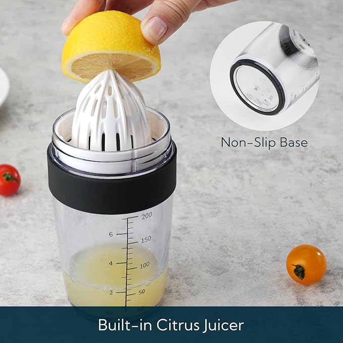 KITCHENDAO Precision Pour Glass Oil Dispenser and 2 in 1 Salad Dressing Shaker Container