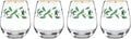 Lenox 888202 Holiday 4-Piece Stemless Wine Glasses, Christmas Drinkware Set, Hosting