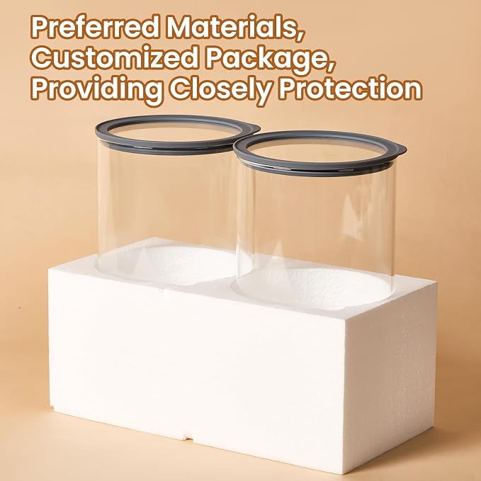 Flour Sugar Storage Containers, 1-Gallon(4.2Qt) Cereal Containers Storage with Airtight Lids, Glass Food Jars for Oats, Cereal and More