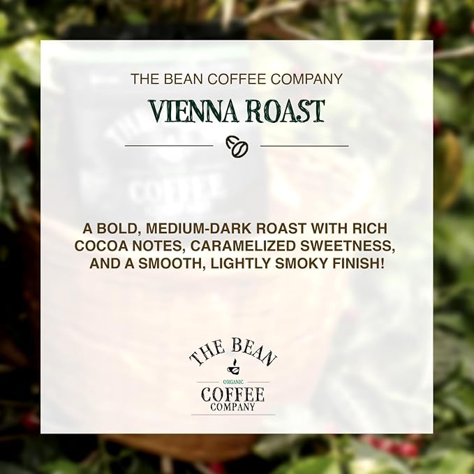 The Bean Organic Coffee Company Vienna Roast, Medium, Whole Bean Coffee, 5-Pound Bag