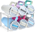 Sbosbo Water Bottle Organizer, Stackable Bottle Storage Rack, 4 Pack Water Bottle Holder for Kitchen Fridge Cabinet Organization and Storage, Plastic Wine Rack/Drink Bottle Holder (2 Pack - Hold 6)
