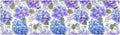 Purple Hydrangea Herb Trivet Table Runner Heat Resistant 230F for Hot Dishes Pots Plates Kitchen Dining Table Protector Decorative 39.37 X 11.8 Inch