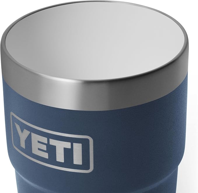 YETI Rambler 8 oz Insulated Coffee Mug with Lid - Stackable Double-Wall Vacuum Insulated Coffee Cup - DuraSip Ceramic Lining - Barista-Friendly Design - Stainless Steel - Dishwasher Safe