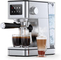 20 Bar Pump Espresso Machine with LED Touchscreen & Steam Wand | Small, Stainless Steel, 45s Quick Heat, Custom Brew Time, 57.5oz Removable Tank, Latte & Cappuccino Machine for Home, Silver