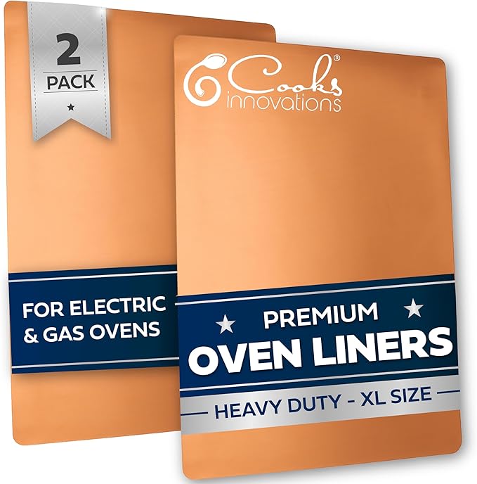 Cooks Innovations Non-Stick Oven Protector Mat - 2 Heavy Duty Nonstick Rack Liners to Protect Convection, Electric, Gas & Microwave Ovens - BPA & PFOA Free Heat Resistant Baking Mat
