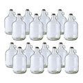 Fastrack 16-Pack 1 Gallon Glass Jug (128 oz) w/16 38mm Black Metal Screw Cap – Multipurpose 1 Gallon Jug, & Detergent Dispenser for Laundry, Glass Jar for Liquids, Water & Juice