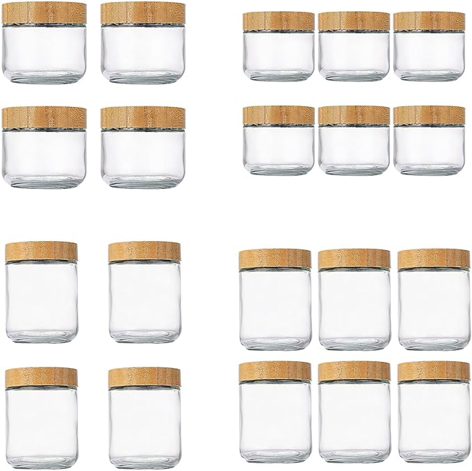 Glass Jars with Silicone Sealed Lids Ideal for Breakfast Lunch and Kitchen Organization Homebrewed Preserve Jar