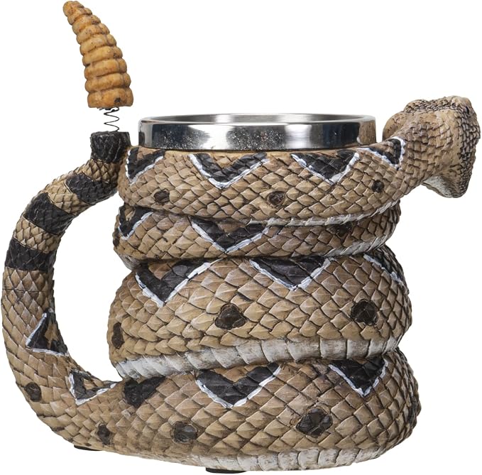 SUMMIT COLLECTION Rattlesnake Coffee Mug Cup 16 fl oz Diamondback Rattler Beer Tankard