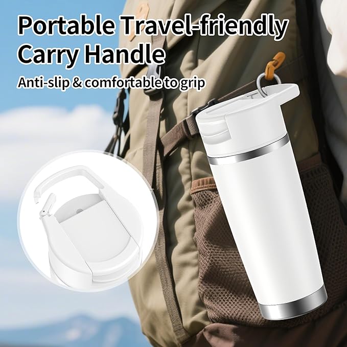 Portable Blender for Mothers Day Gift Smoothies&Shakes 24oz Insulated Cup Cordless, Personal Licuadora Portatil With Stainless Steel, USB-C Rechargeable, BPA Free, Ideal Gift for Men Women