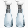 Puro Glass Water Filter Pitcher - Long Lasting Filter - Faster Filtering - 1.3L - Carbon Water Filter Removes Lead, Odors, Chlorine (2 Pack)
